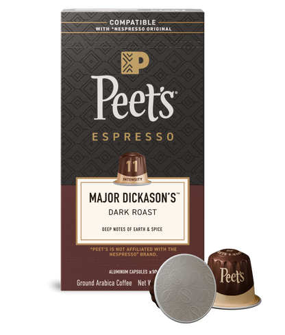 Peet's Coffee Major Dickason's Blend® Espresso capsules front of package