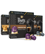 Peet's Coffee Signature Dark capsules and packaging on a white background